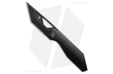 Image of Cavol Knives Shimo Folding Knife, 2.65in, Bohler M390 Stainless Steel, Tanto Blade, Titanium, Black Handle, Black/Black Gray, 6.35 inch, BHQ-199043
