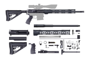 Image of CBC Industries Unassembled AR-10 Rifle Kit, 18 in, 0.308 Win, Black, U-205-480