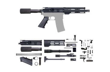 Image of CBC Industries Unassembled AR-15 Pistol Kit, 7.5 in, 5.56, Black, U-205-443