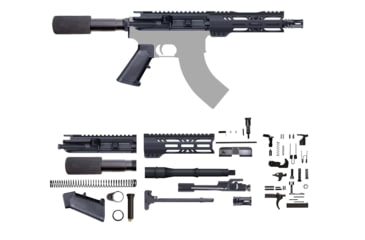 Image of CBC Industries Unassembled AR-15 Pistol Kit, 7.5 in, 7.62X39, Black, U-205-731
