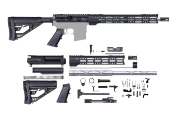 Image of CBC Industries Unassembled AR-15 Rifle Kit, 16 in, 0.223 Wylde, 12in Hanguard, Diamond Flute, Black, U-205-179