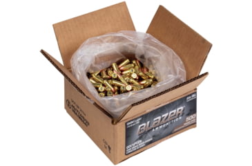 Image of CCI Ammunition Blazer 9mm 115 Grain Full Metal Jacket Brass Cased Pistol Ammo, 500 Rounds, 5200BK500