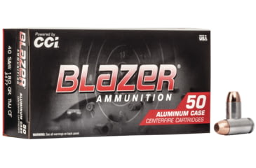 Image of CCI Ammunition Blazer Clean-Fire .40 S&W 180 grain Total Metal Jacket Centerfire Pistol Ammo, 50 Rounds, 3477