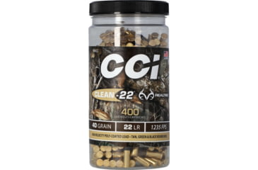Image of CCI Ammunition Ammo Clean .22lr 400-pack 40gr. Realtree Polymer Rn, 400 Rounds, 966CC