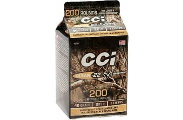 Image of Cci Ammunition Cci Clean 22lr 40gr Lead-rn 1235fps 200rd 10bx/cs