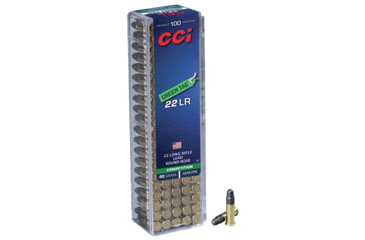 Image of CCI Ammunition Green Tag .22 Long Rifle 40 Grain Lead Round Nose Rimfire Ammo, 100 Rounds, 33