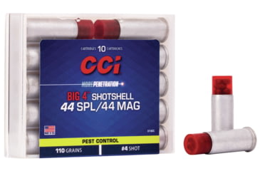 Image of CCI Ammunition Pest Control Big 4 Shotshell .44 Special 110 Grain Brass Centerfire Pistol Ammo, 10 Rounds, 3718CC