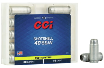 Image of CCI Ammunition Pest Control Shotshell .40 S&amp;W 88 Grain Brass Centerfire Pistol Ammo, 10 Rounds, 3740