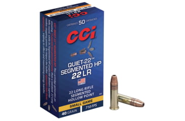 CCI Ammunition Quiet-22 Segmented HP .22 Long Rifle 40 Grain Segmented ...