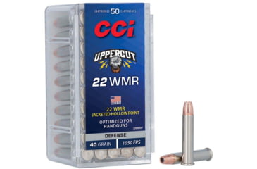 Image of CCI Ammunition Uppercut .22 Winchester Magnum Rimfire 40 Grain Uppercut Jacketed Hollow Point Brass Cased Pistol Ammo, 50 Rounds, 22WMRUP