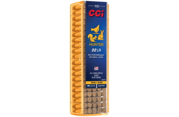 Image of CCI .22LR 40 Grain 1235 FPS Lead Flat Nose Brass Rimfire Ammo, 100 Rounds, 3R40LFN