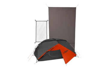 Image of Kuiu Mountain Star 2 Person Tent Set, Gunmetal Orange, Adult, 7536218931358