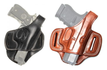 Image of Cebeci Arms 1911 Leather Open Muzzle Pancake Holster Open Muzzle 20917, Black, Tan