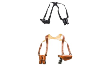 Image of Cebeci Arms HK Leather Horizontal Shoulder Holster LHS 21020, Black, Tan