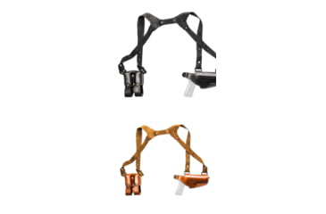 Image of Cebeci Arms H&amp;K Leather Horizontal Shoulder Holster SHS 21013, Black, Tan