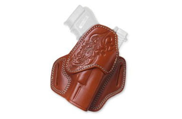 Image of Cebeci Arms Leather Floral Design Combat Grip Holsters, 1911 and All Clones 4.5in, Right, Tan, 20860RT04