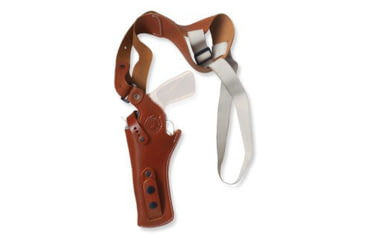 Image of Cebeci Arms Leather Vertical Floral Pattern Shoulder Holsters, All Revolvers incl. SA up to 6in barrel, Right, Tan, 21090RT01