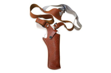 Image of Cebeci Arms Leather Vertical Floral Pattern Shoulder Holsters, All Revolvers incl. SA up to 6in barrel, Right, Tan, 21090RT01