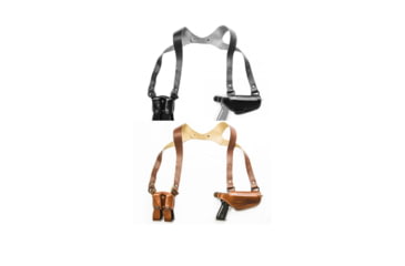 Image of Cebeci Arms Smith &amp; Wesson Leather Horizontal Shoulder Holster LHS 21020, Black, Tan