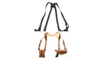 Image of Cebeci Arms Taurus Leather Horizontal Shoulder Holster LHS 21020, Black, Tan