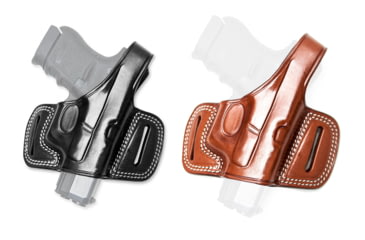 Image of Cebeci Arms Walther Leather Half Pancake Holster 20887, Black, Tan