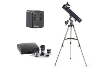 Image of Celestron AstroMaster 76 EQ Reflector Telescope 31035 w/ AstroMaster Accessory Kit 94307 and Motor Drive 93514