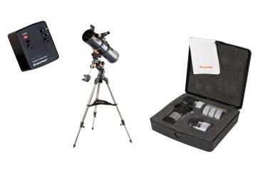 Image of Celestron AstroMaster 130 EQ Reflector Telescope 31045 w/ AstroMaster Accessory Kit 94307 and Motor Drive 93514