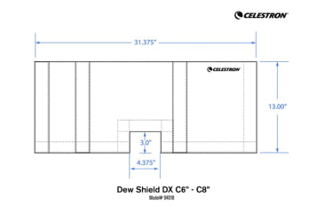 Image of Celestron C6 - C8 Deluxe Flexible Dew Shield, Black, 94018