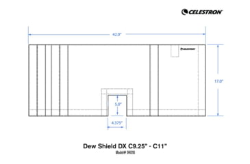 Image of Celestron C9.25 - C11 Deluxe Flexible Dew Shield, Black, 94016