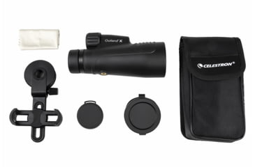 Image of Celestron Outland X 10x50 Monocular w/ Smartphone Adapter, 16.8 mm, Bak-4, Multicoated, Black, 72370