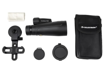 Image of Celestron Outland X 15x50 Monocular w/ Smartphone Adapter, 11 mm, Bak-4, Multicoated, Black, 72371