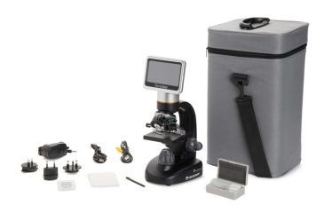 Image of Celestron TetraView LCD Digital Touch Screen Microscope, Black/Silver 44347