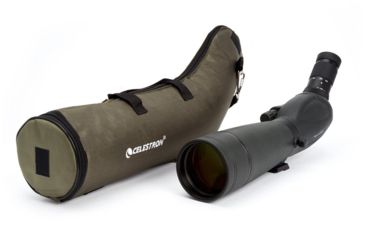 Image of OpticsPlanet Exclusive Celestron TrailSeeker 20-60x80mm Spotting Scope w/TS Tripod &amp; Smartphone Adapter, Black, 52332-OP-DS