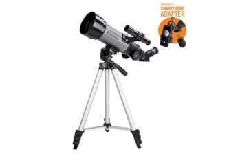 Image of Celestron Travel Scope 70DX, 10-168x Portable Telescope, Gray/Black, 22035