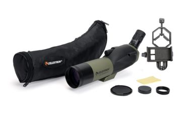 Image of Celestron Ultima 65 Angled Spotting Scope, 18-55x65mm, 45 Degree w/ Smartphone Adapter 52348