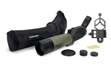 Image of Celestron Ultima 80 Angled Spotting Scope, 20-60x80mm, 45 Degree w/ Smartphone Adapter 52350