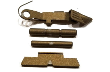 Image of Centennial Defense Systems Extended Control Kit w/Serrated Mag Release for Gen 1-3 Glock 10mm, .45ACP, 2 Pins, Burnt Bronze, 40144