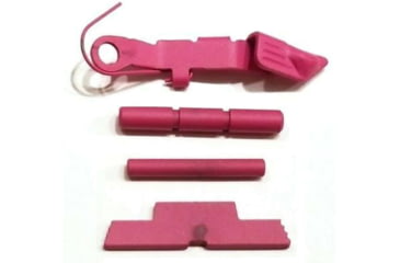 Image of Centennial Defense Systems Extended Control Kit w/Serrated Mag Release for Gen 1-3 Glock 9mm, .40S&amp;W, .357SIG, 2 Pins, Pink, 40108