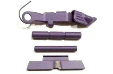 Image of Centennial Defense Systems Extended Control Kit w/Serrated Mag Release for Gen 1-3 Glock 9mm, .40S&amp;W, .357SIG, 2 Pins, Purple, 40112