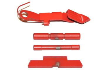 Image of Centennial Defense Systems Extended Control Kit w/Serrated Mag Release for Gen 1-3 Glock 9mm, .40S&amp;W, .357SIG, 2 Pins, Red, 40116