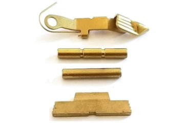 Image of Centennial Defense Systems Extended Control Kit w/Serrated Mag Release for Gen 1-3 Glock 9mm, .40S&amp;W, .357SIG, 2 Pins, TiN, Gold, 40124