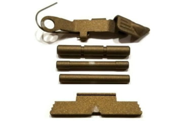 Image of Centennial Defense Systems Extended Control Kit w/Serrated Mag Release for Gen 4 Glock 10mm, .45ACP, 3 Pins, Burnt Bronze, 40146