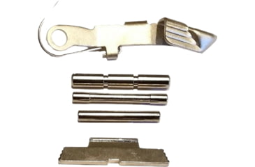 Image of Centennial Defense Systems Extended Control Kit w/Serrated Mag Release for Gen 1-3 Glock 9mm, .40S&amp;W, .357SIG, 3 Pins, Nickel, 40101