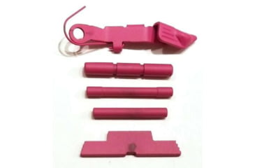 Image of Centennial Defense Systems Extended Control Kit w/Serrated Mag Release for Gen 4 Glock 9mm, .40S&amp;W, .357SIG, 3 Pins, Pink, 40110