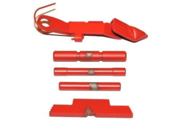 Image of Centennial Defense Systems Extended Control Kit w/Serrated Mag Release for Gen 4 Glock 9mm, .40S&amp;W, .357SIG, 3 Pins, Red, 40118