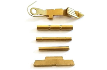 Image of Centennial Defense Systems Extended Control Kit w/Serrated Mag Release for Gen 1-3 Glock 9mm, .40S&amp;W, .357SIG, 3 Pins, TiN, Gold, 40125