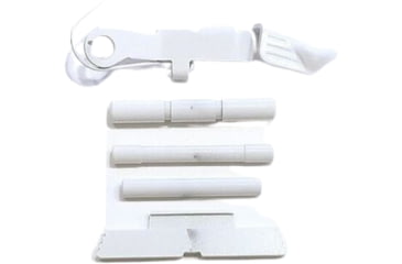 Image of Centennial Defense Systems Extended Control Kit w/Serrated Mag Release for Gen 4 Glock 9mm, .40S&amp;W, .357SIG, 3 Pins, White, 40130