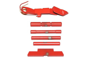 Image of Centennial Defense Systems Extended Control Kit w/Serrated Mag Release for Gen 4 Glock 9mm, .40S&amp;W, .357SIG, 4 Pins, Red, 40119
