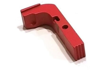 Image of Centennial Defense Systems Extended Mag Release w/2.5lb Spring for Gen 1-3 9mm, .40S&amp;W, .357SIG Glock, Serrated, Red, 20600