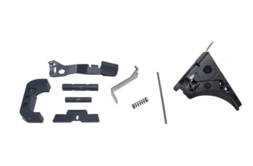 Image of Centennial Defense Systems Glock 43 Lower Parts Kit, Serrated, 5lb Mag Catch Spring, Factory Trigger Spring Weight, Glock Gray, LPK-EXT-MOD49